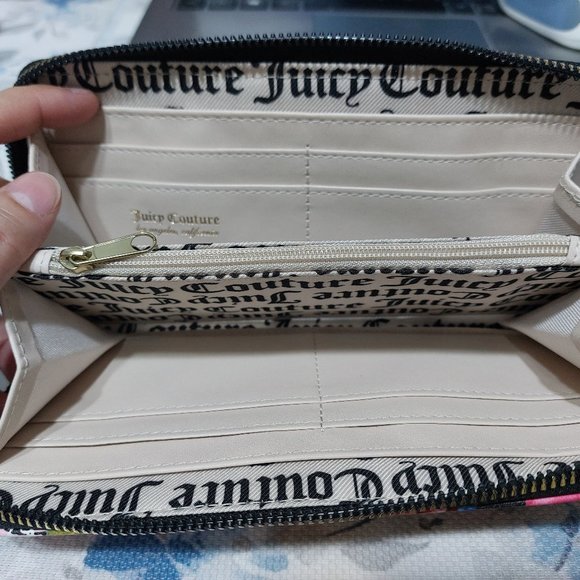 Juicy Couture Pretty Flowers Roses Print Big Size Wallet Compartments Practical - Picture 7 of 7
